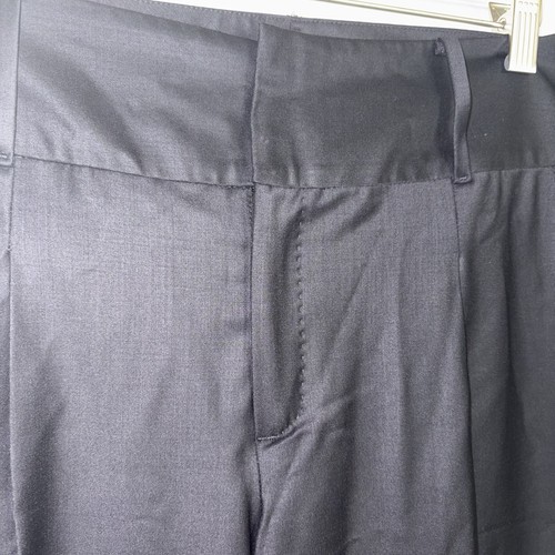 Banana Republic Women's Size 8 Stretch Pant Wool Straight Leg Black Satin-Finish - Picture 4 of 6