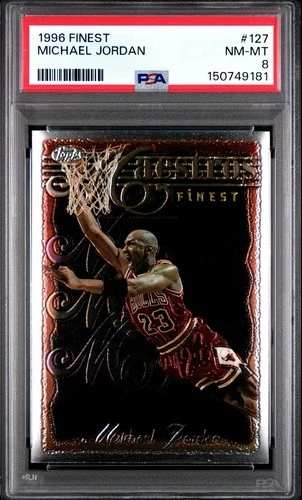 1996 TOPPS FINEST MICHAEL JORDAN MAESTROS CARD #127 *GRADED PSA NM-MT 8 - BULLS!