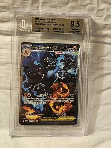 Pokemon Phantasmal Flames Mega Charizard X EX SIR 125/094 BGS 9.5 🔥