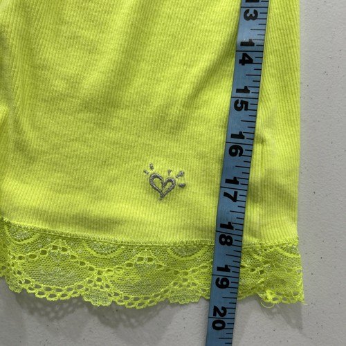 Justice Tank Top Youth 14 Lime Lace Trim Bella Swan Y2K 90s - Picture 8 of 8