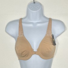 NWT Wacoal Women's 32C Soft Embrace Lace Detail Front-Close Bra 851311 Sand