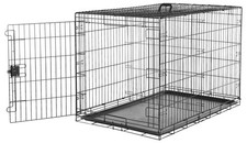 Amazon Basics Foldable Metal Wire Dog Crate w/ Tray - Single Door 48x30x32.5"