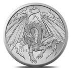 World of Dragons #4 The Norse | 1 troy oz .999 Silver Round BU In Capsule.