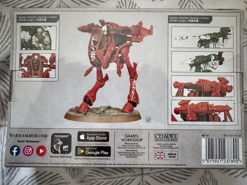 WARHAMMER 40K AELDARI WAR WALKERS 2 CITADEL MINITURES GAMES WORKSHOP - Image 2 of 2