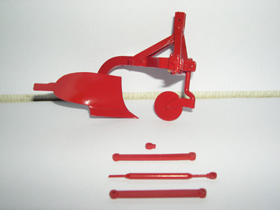 Promod Collectors Model Farm Implement Plough MF Red 1:16 th scale