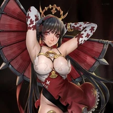 38MM Elegant Anime Fantasy Resin Model Red & White Detailed Figure Unassembled