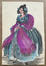 Alfred De Musset Theatre Manon Pana-Kairis Πανά-Καϊρη Model Costume Drawing