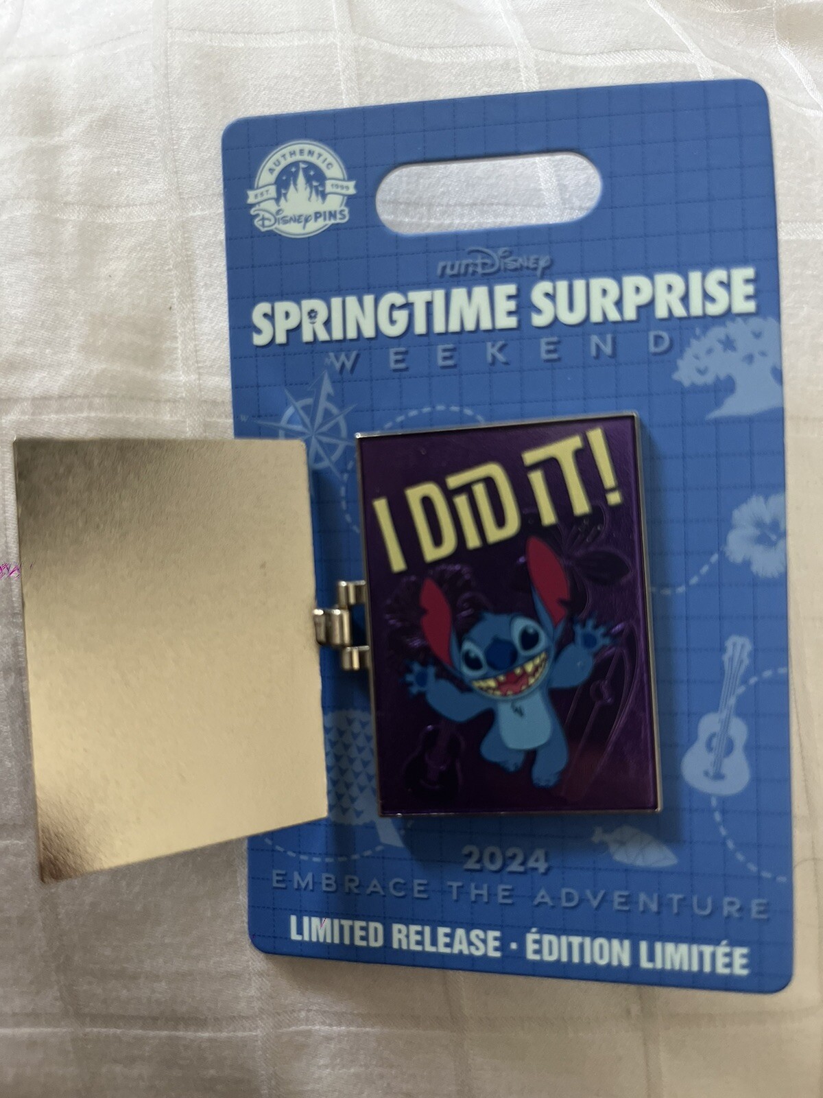 Stitch Spring Time Pin 2024 Walt Disney World RunDisney Springtime Surprise Stitch Pin I Did ...