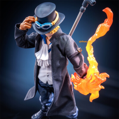 Custom Black Wired Coat For S.H.Figuarts One Piece Sabo（No Figure