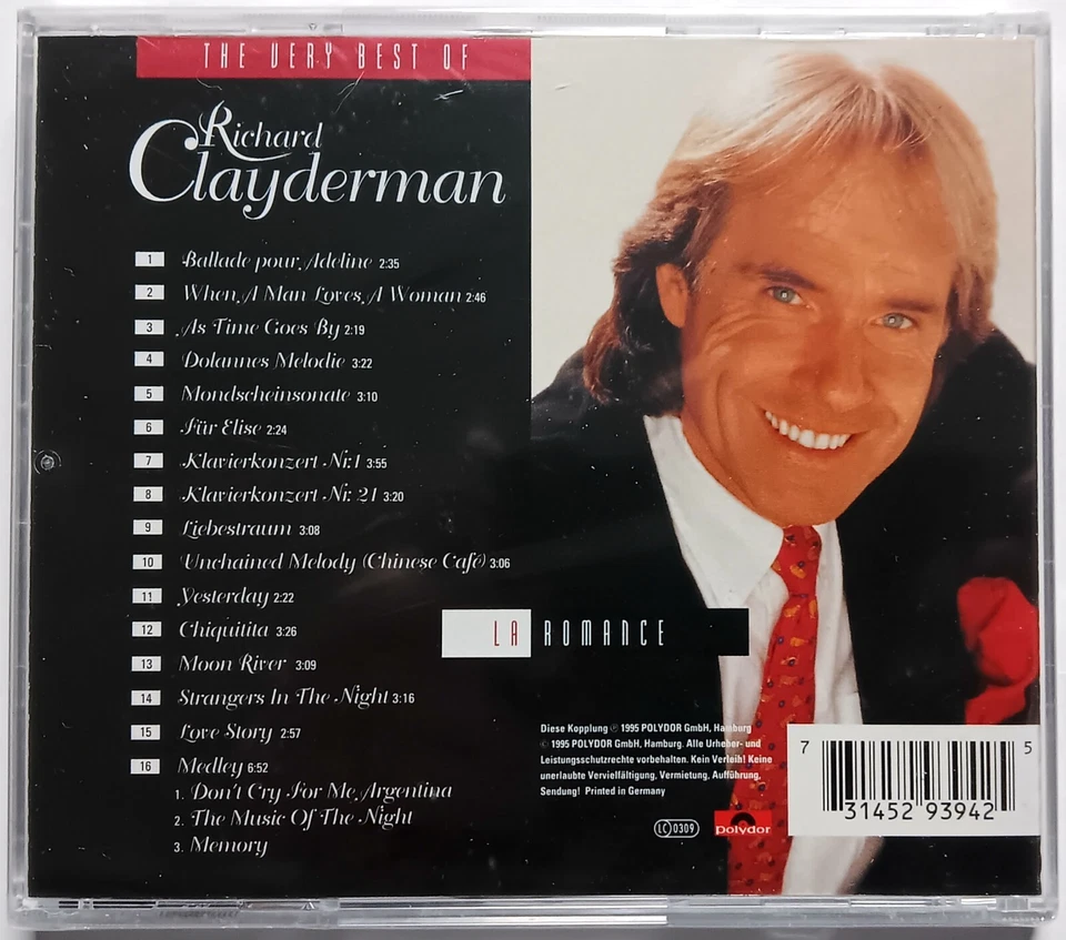 Richard Clayderman - La Romance (1995) NEU, 16 Tracks, CD, Best Of - Bild 2 von 2