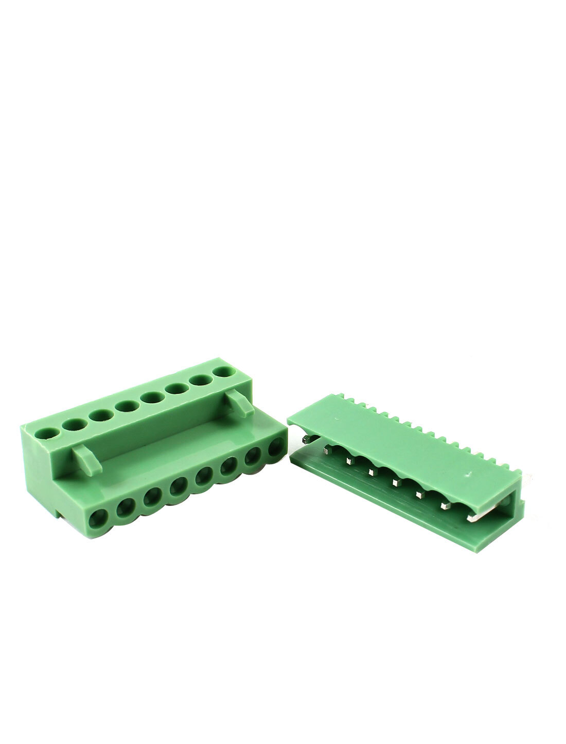 300V 10A 8 Pin 3.96mm Screw Pluggable Terminal Block Connector Green 5