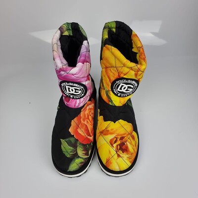 Dolce&Gabbana❤︎美品❤︎レインブーツ❤︎EU39 DOLCE&GABBANA Multicolor Floral Snow Boots New Size 36 US 6 | eBay