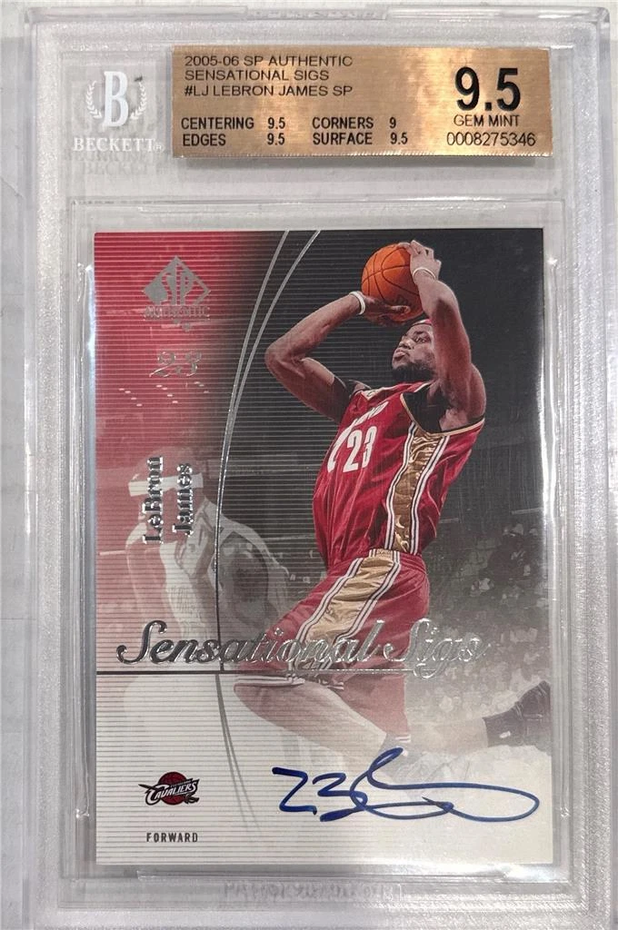 LeBron James Grade 9.5 Basketball Autographed Sports Trading Cards