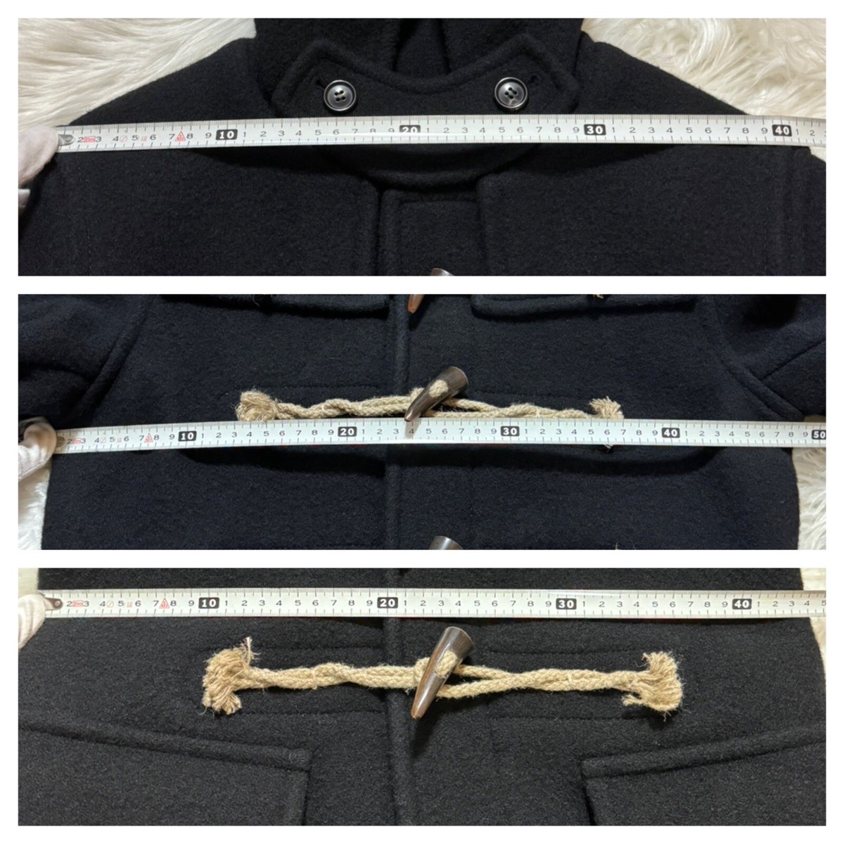 Genuine Very Rare Balmain Homme Melton Duffel Coat 44 Black
