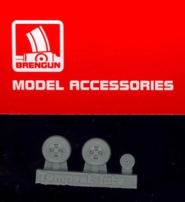 Brengun Models 1/72 HAWKER TEMPEST Mk.V WHEELS (LATE) Resin Set