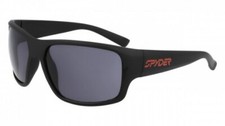 New SPYDER SP6030 Black Diamond Wrap Sports Sunglasses w/Case 61mm Retail 100 