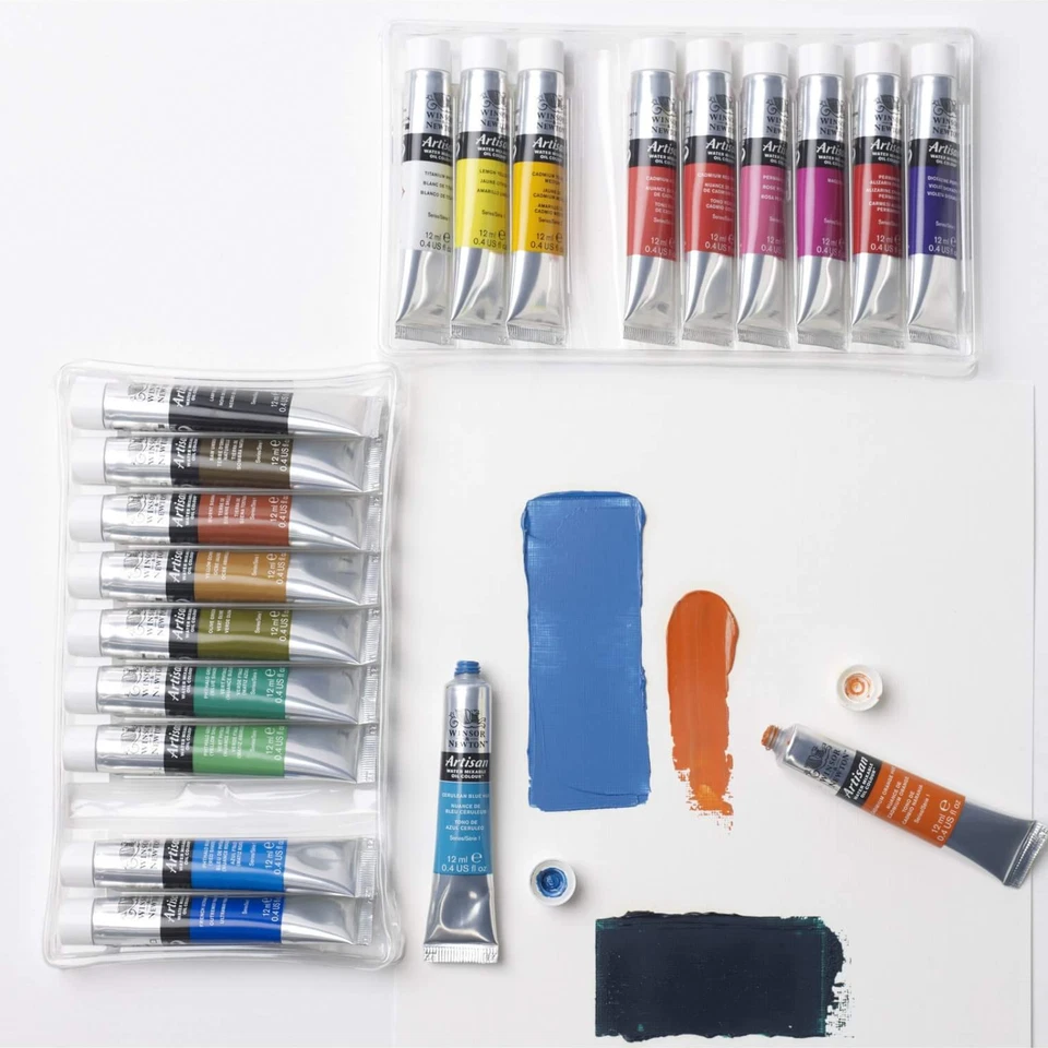 Winsor & Newton Artisan Water Mixable Oil Colour Set, Lightfast, Painting - Image 4 of 4