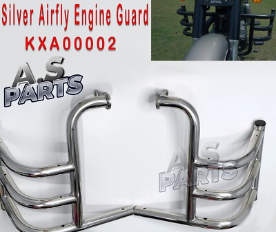 SILBERNER AIRFLY MOTORSCHUTZBÜGEL für Royal Enfield Meteor, ganz New Classic ...