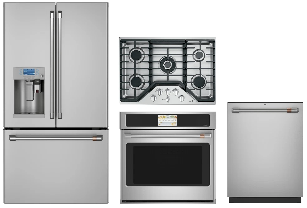 Stainless steel refrigerator 2024 and stove combo