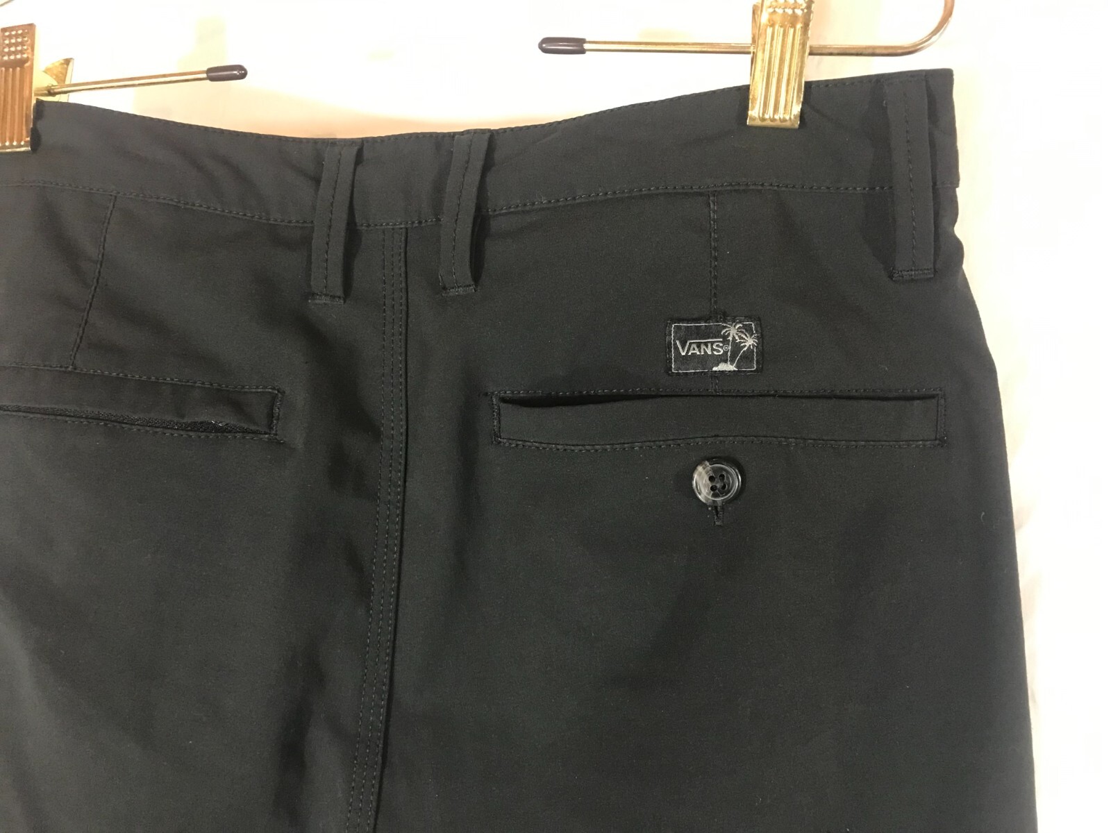 Vans Skate Shorts Mens 28 Black Mid Length Cotton Casual Preppy thumbnail 3