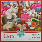 Buffalo 750 Piece Puzzle Sewing Kittens yarn thread ragdoll cat 6 kittens