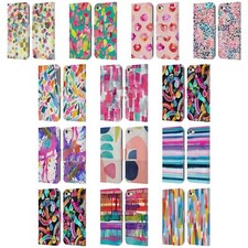 NINOLA WATERCOLOR PRINTS LEATHER BOOK WALLET CASE COVER FOR APPLE iPOD TOUCH MP3