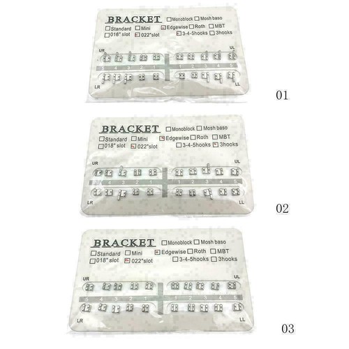 Orthodontic Dental Slot Edgewise Metal Brackets Braces Useful Delicate L1K8 New~
