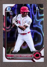 2022 Bowman Chrome BCP59 Justice Thompson Lava Refractor /399 Reds 