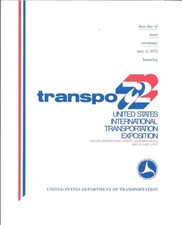 #U565 8c transpo 72 Embossed Envelope First Day Ceremony  Program w/FDC