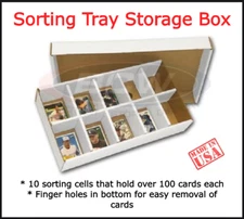 1 BCW Sorting Tray Storage Box 16x 8 7/8 x3 For Trading/Gaming Cards Collections