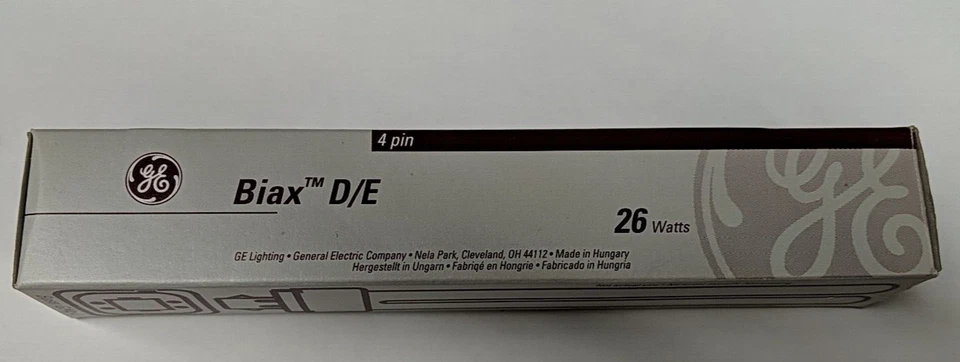 GE Biax D/E 26W CFL BULB 4Pin Compact Fluorescent Lamp Light Bulb F26DBX 830 SPX - Image 2 of 4
