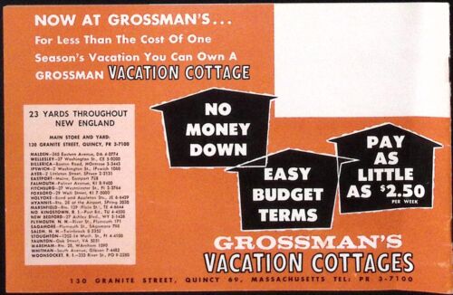 Grossman's Vacation Cottages kit atomico case catalogo Grossman's Quincy IL anni '60 - Foto 5 di 5