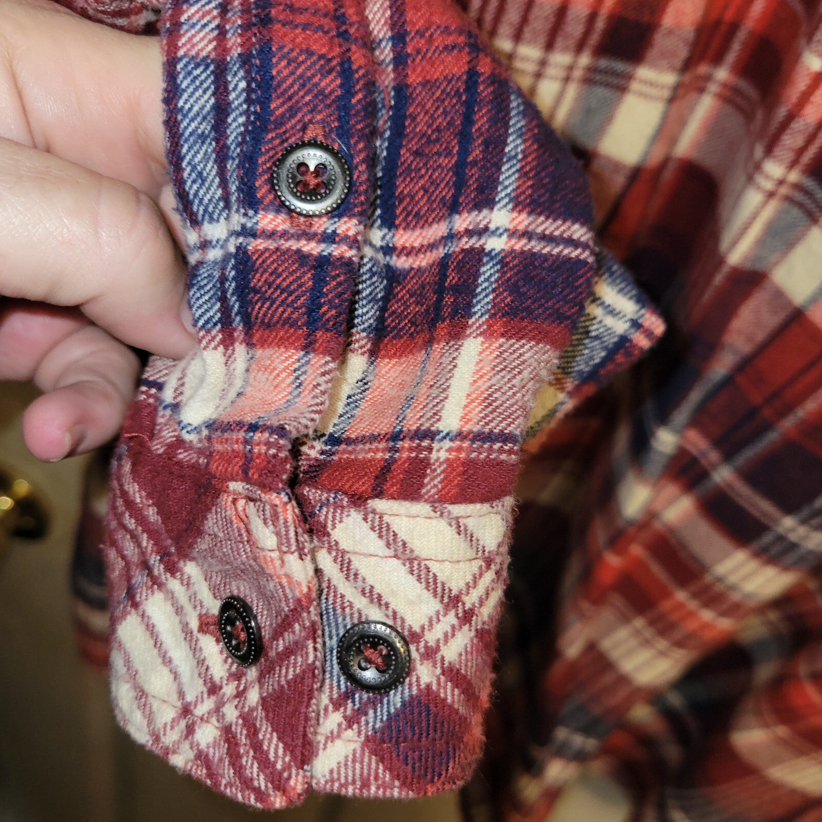 Natural Reflections Plaid Flannel Button Down Shi… - image 7