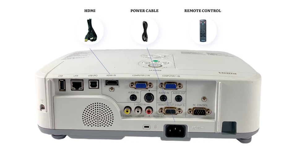 3LCD Projector for Schools, Offices, and Home Use 3000 Lumens, Closed Captioning - Image 3 of 4