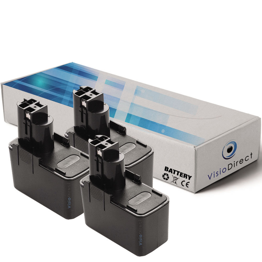 Batterie 12V 3000mAh pour BOSCH GSR12V lot de 3 accus de remplacement