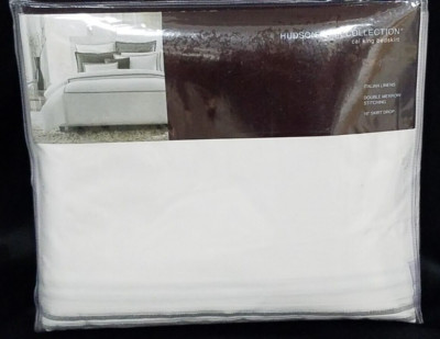 Jet De Lit King (Bedskirt) Blanc En Coton - Insert Crochet - Style French Country - Lifestyles By Belk - Neuf Avec étiquette