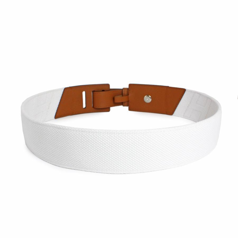 HERMES エトゥプ/白 ベルト サイズ80 HERMES エトゥプ/白 ベルト