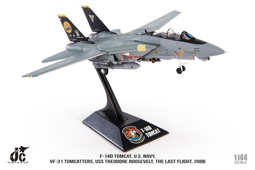 F-14D F-14 Tomcat VF-31 "Tomcatters" US NAVY 2006 1/144 Scale Diecast Model - 第 1/16 張圖片