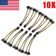 10x Dual 15 Pin SATA Male To PCIe 8 Pin Male Video Card Power Supply Cable