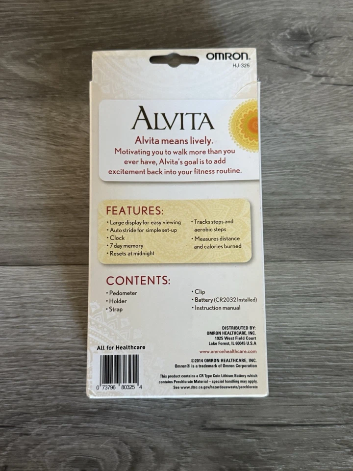 OMRON HJ325 Alvita Ultimate Pedometer - Blue (Brand New) - Image 2 of 4