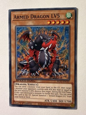Armed Dragon LV5 SGX1-ENC07 Common Speed Duel GX: Duel Academy Box Yugioh
