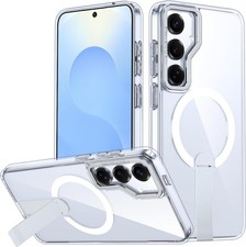 Galaxy S25+ Plus Case with Stand, Non-Slip Shockproof Magnetic Cover for Samsung