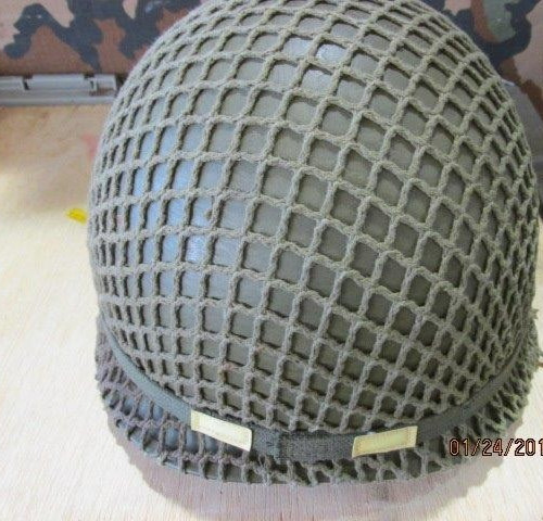 ORIGINAL WWII Woven Square Pattern M1 Helmet Net Shrimp Net Netting
