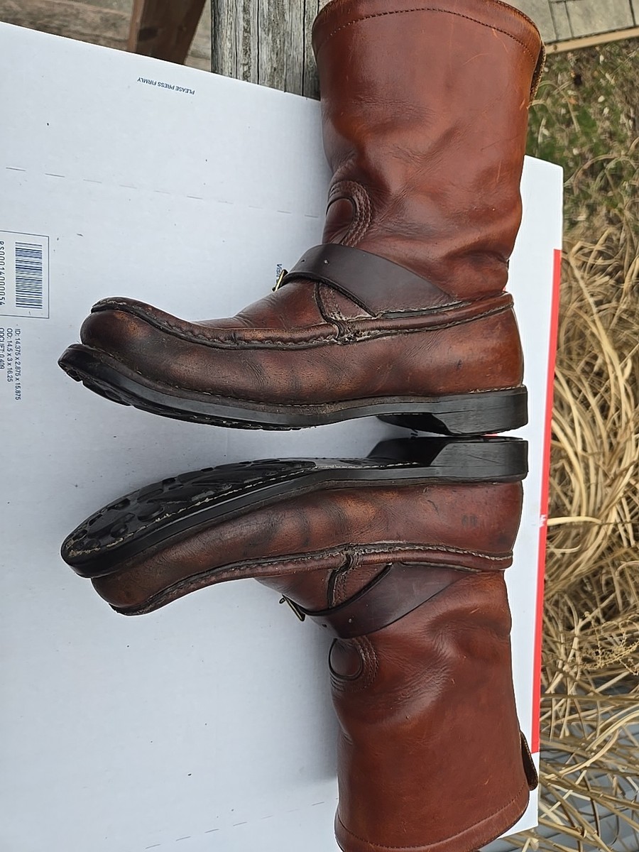 WC Russell Moccasin Cavalier Boots Men's size 8 E Pull On Brown