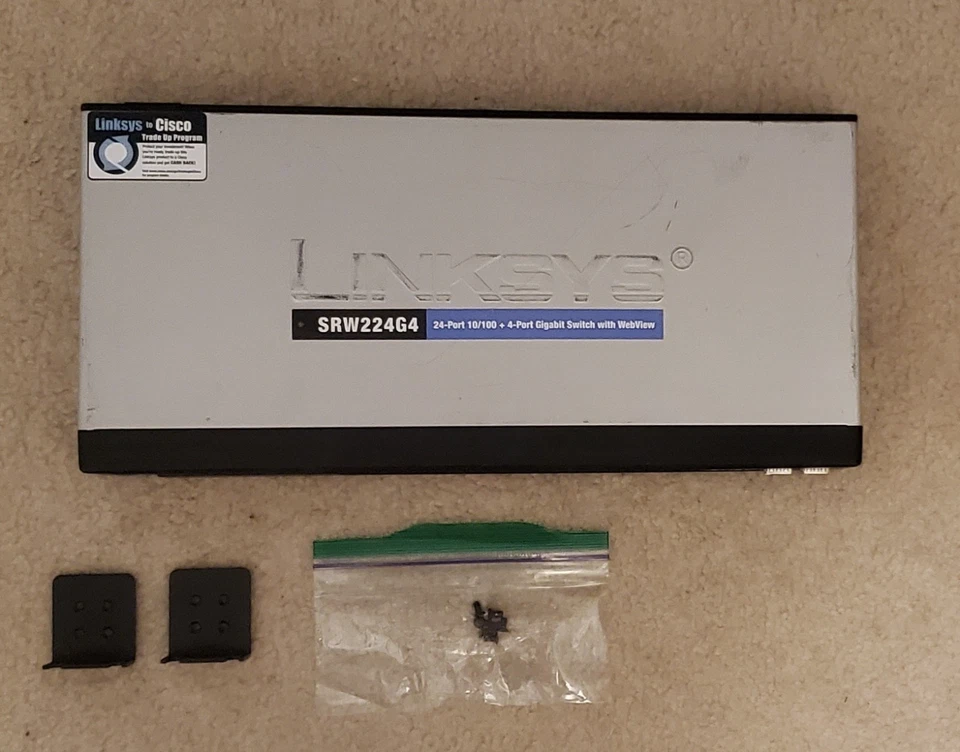 SRW224G4 24-Port10/100+4-Port Gigabit Switch With Webview, and Rack Mount Ears - Image 4 of 4