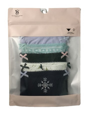 Victoria's Secret Women's 5 Pack String Bikini Panties XS Multicolor Cotton NEW