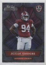 2021 Wild Card Alumination NIL Collegiate Edition Justin Eboigbe #ANBC-13 gp1