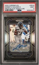 2022 Chronicles - Prizm Black Signature RC Rookie Kenneth Walker III  Auto Psa9