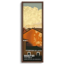 Solid Wood 13x39 Frame - Single Frame, Rustic Walnut 13 x 39 Poster Frame for...