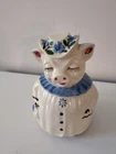 Vintage  USA Pottery - Winnie The Pig - Blue Collar - Cookie Jar